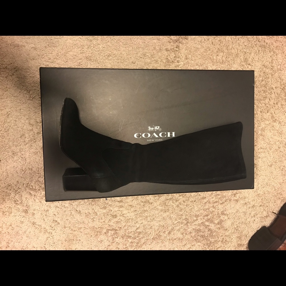 COACH Bergen Stretch Suede Boots